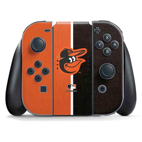 MLB Baltimore Orioles Split Nintendo Switch (2017-2021) Joy-Con Controller Skin