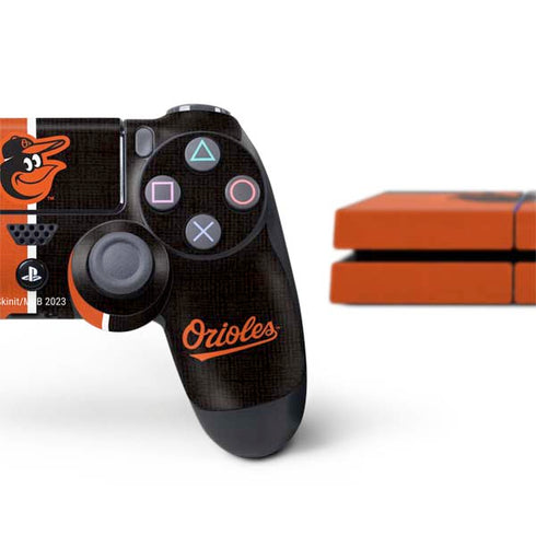 MLB Baltimore Orioles Split PS4 Console and Controller Bundle Skin