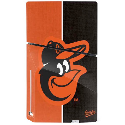 MLB Baltimore Orioles Split PS5 Slim Disk Console Skin