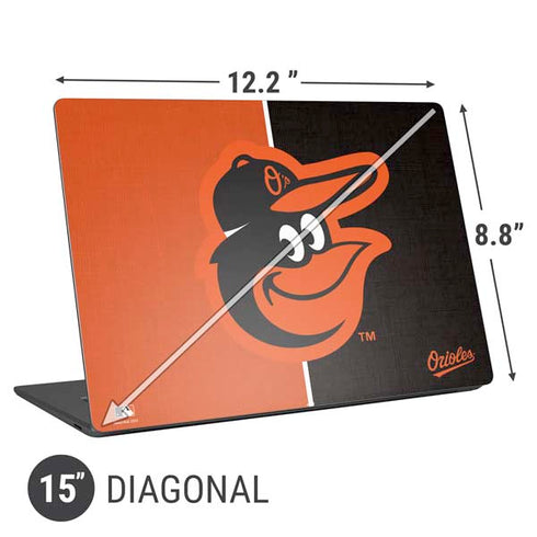 MLB Baltimore Orioles Split Universal Laptop 15in (12.2 x 8.8in) Skin