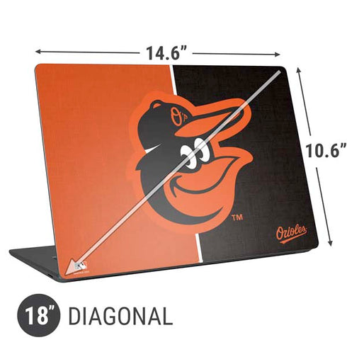 MLB Baltimore Orioles Split Universal Laptop 18in (14.6 x 10.6in) Skin