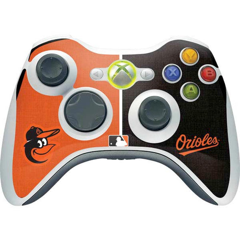 MLB Baltimore Orioles Split Xbox 360 Wireless Controller Skin