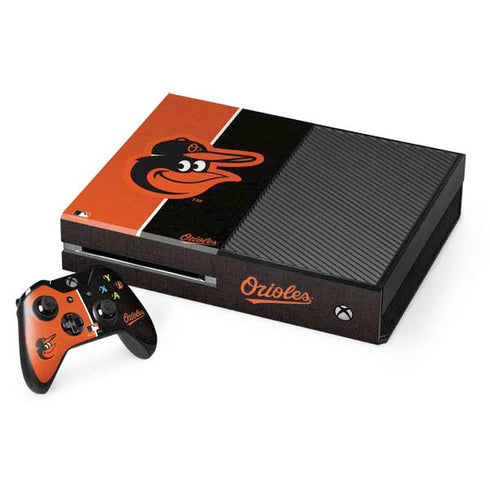 MLB Baltimore Orioles Split Xbox One Console and Controller Bundle Skin