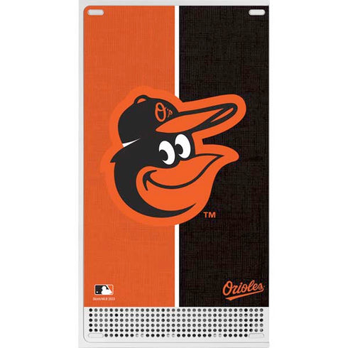 MLB Baltimore Orioles Split Xbox Series S Console Skin