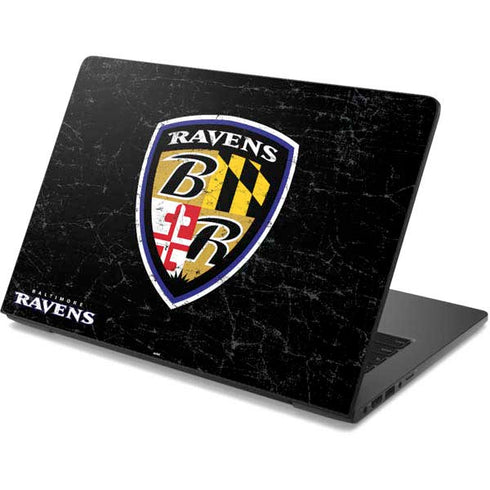 NFL Baltimore Ravens - Alternate Distressed Dell Chromebook Skin