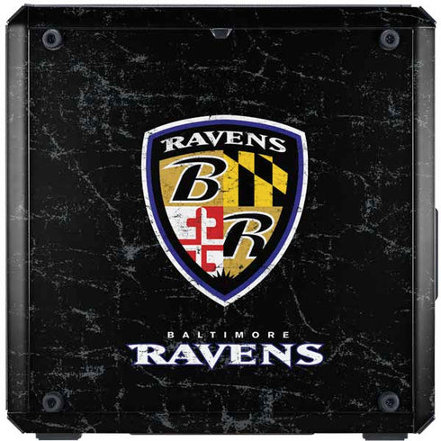NFL Baltimore Ravens - Alternate Distressed Cooler Master MasterBox Q300L Mini Tower Skin