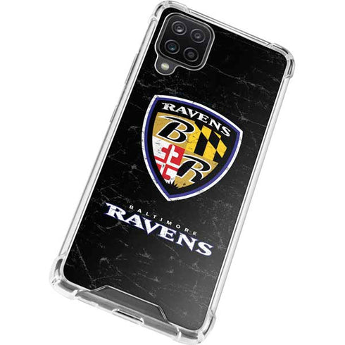 NFL Baltimore Ravens - Alternate Distressed Galaxy A12 Clear Case