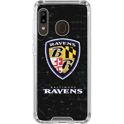 NFL Baltimore Ravens - Alternate Distressed Galaxy A30 Clear Case