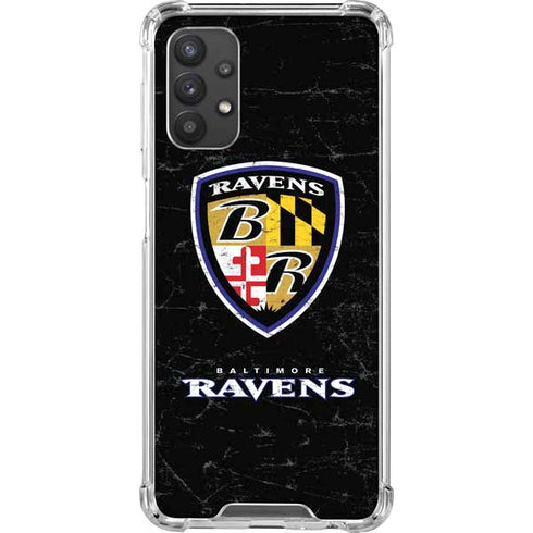 NFL Baltimore Ravens - Alternate Distressed Galaxy A32 5G Clear Case