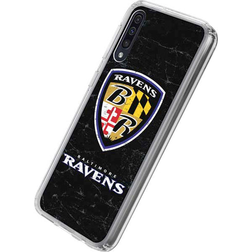 NFL Baltimore Ravens - Alternate Distressed Galaxy A50 Clear Case