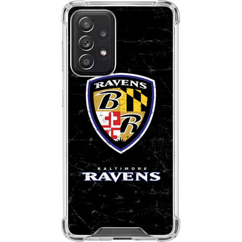 NFL Baltimore Ravens - Alternate Distressed Galaxy A52 5G Clear Case
