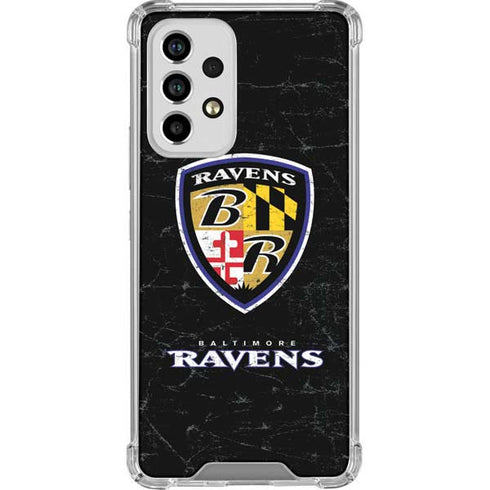 NFL Baltimore Ravens - Alternate Distressed Galaxy A53 5G Clear Case