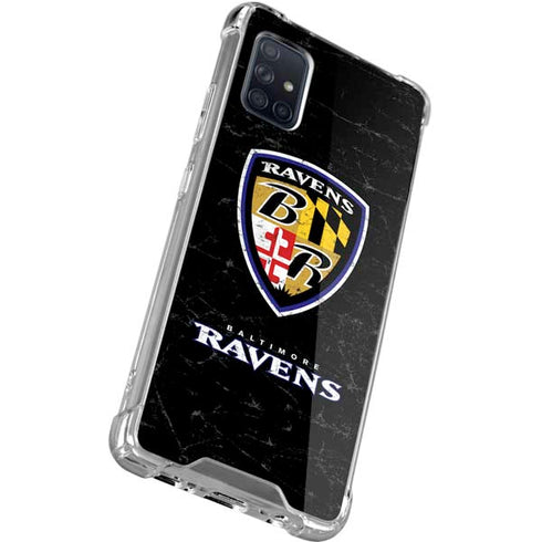 NFL Baltimore Ravens - Alternate Distressed Galaxy A71 5G Clear Case