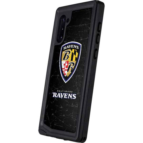 NFL Baltimore Ravens - Alternate Distressed Galaxy Note 10 Waterproof Case