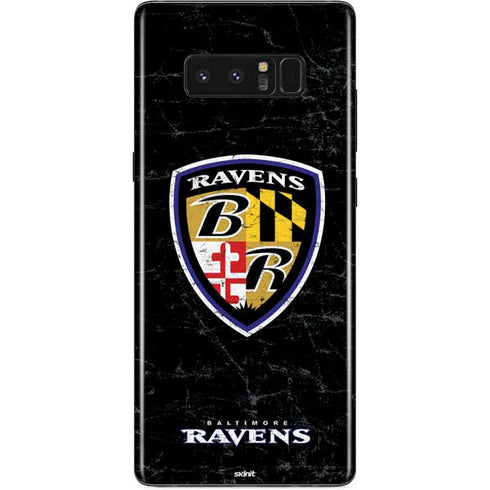 NFL Baltimore Ravens - Alternate Distressed Galaxy Note 8 Skin