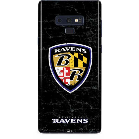 NFL Baltimore Ravens - Alternate Distressed Galaxy Note 9 Skin