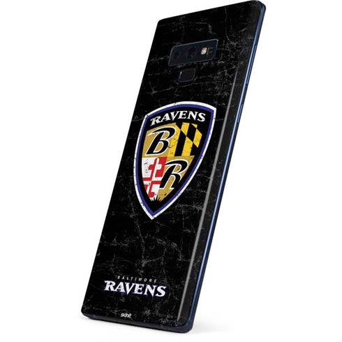 NFL Baltimore Ravens - Alternate Distressed Galaxy Note 9 Skin