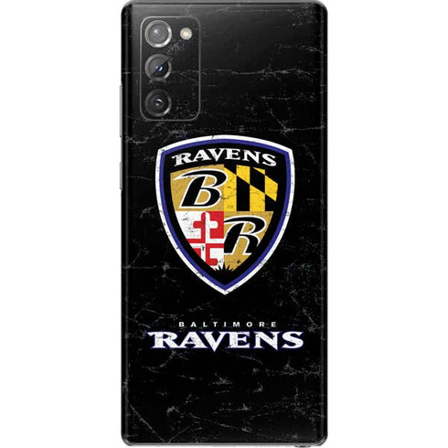 NFL Baltimore Ravens - Alternate Distressed Galaxy Note20 5G Skin