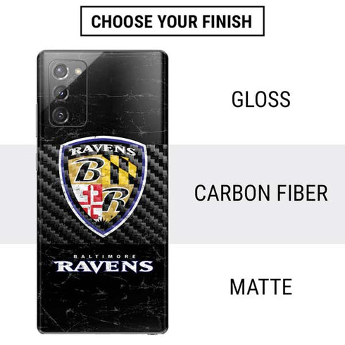NFL Baltimore Ravens - Alternate Distressed Galaxy Note20 5G Skin