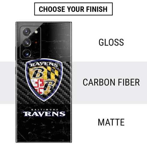 NFL Baltimore Ravens - Alternate Distressed Galaxy Note20 Ultra 5G Skin