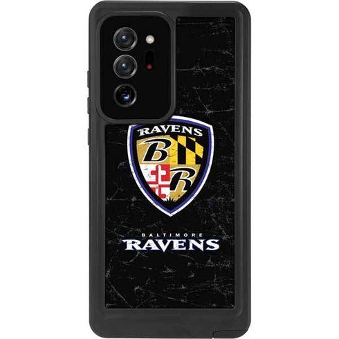 NFL Baltimore Ravens - Alternate Distressed Galaxy Note20 Ultra 5G Waterproof Case