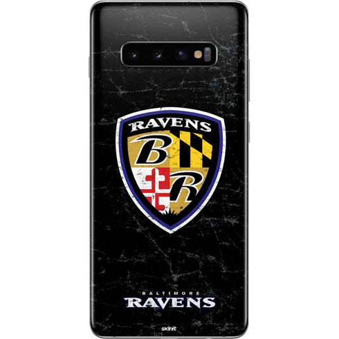 NFL Baltimore Ravens - Alternate Distressed Galaxy S10 Plus Skin
