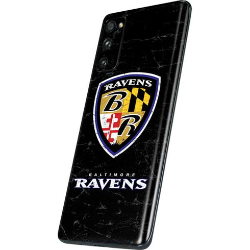 NFL Baltimore Ravens - Alternate Distressed Galaxy S20 Fan Edition Skin