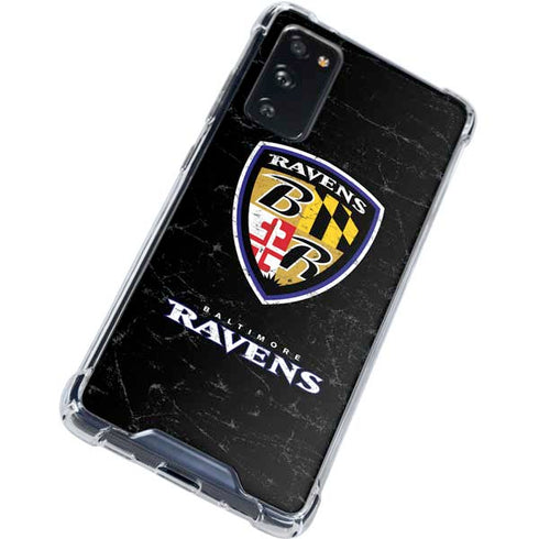 NFL Baltimore Ravens - Alternate Distressed Galaxy S20 FE Clear Case