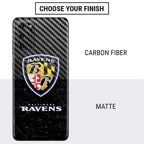 NFL Baltimore Ravens - Alternate Distressed Galaxy S20 Plus Skin