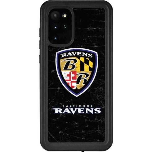NFL Baltimore Ravens - Alternate Distressed Galaxy S20 Plus Waterproof Case