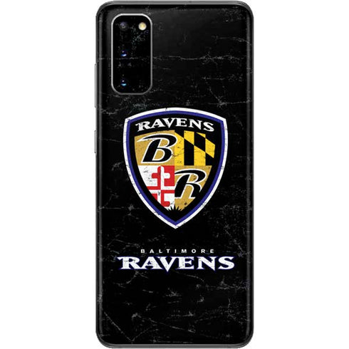NFL Baltimore Ravens - Alternate Distressed Galaxy S20 Skin