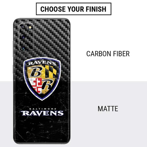 NFL Baltimore Ravens - Alternate Distressed Galaxy S20 Skin