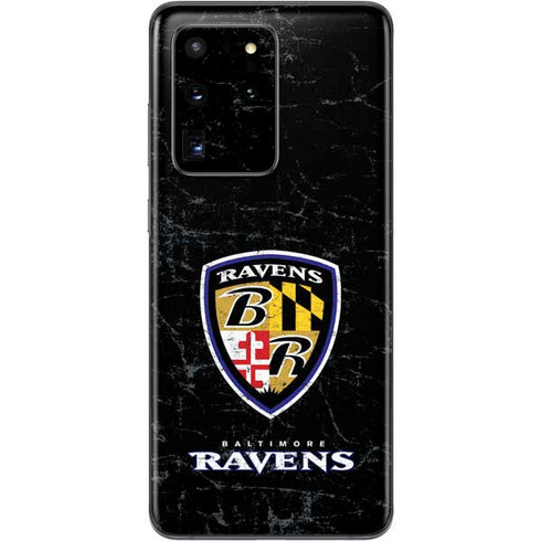 NFL Baltimore Ravens - Alternate Distressed Galaxy S20 Ultra 5G Skin