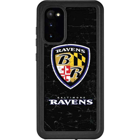 NFL Baltimore Ravens - Alternate Distressed Galaxy S20 Waterproof Case