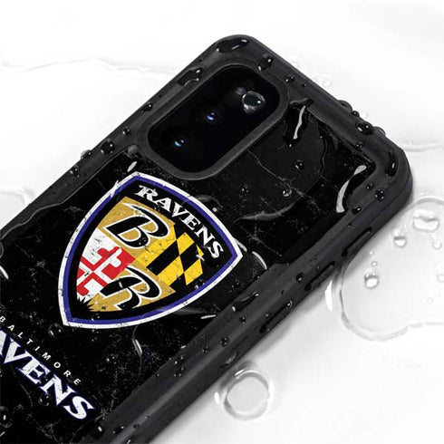 NFL Baltimore Ravens - Alternate Distressed Galaxy S20 Waterproof Case