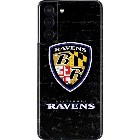 NFL Baltimore Ravens - Alternate Distressed Galaxy S21 5G Skin
