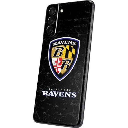 NFL Baltimore Ravens - Alternate Distressed Galaxy S21 Plus 5G Skin