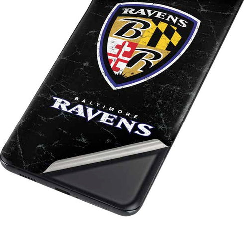 NFL Baltimore Ravens - Alternate Distressed Galaxy S21 Plus 5G Skin