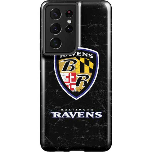 NFL Baltimore Ravens - Alternate Distressed Galaxy S21 Ultra 5G Pro Case