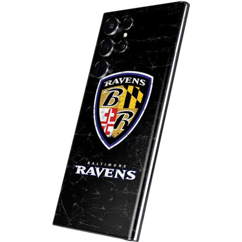 NFL Baltimore Ravens - Alternate Distressed Galaxy S22 Ultra Skin