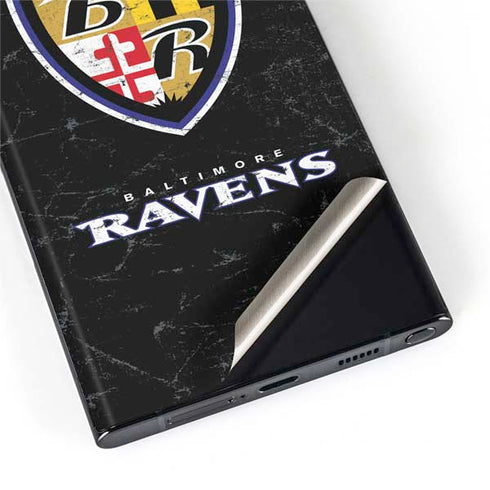 NFL Baltimore Ravens - Alternate Distressed Galaxy S22 Ultra Skin