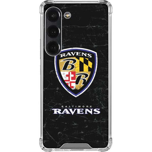 NFL Baltimore Ravens - Alternate Distressed Galaxy S23 Clear Case