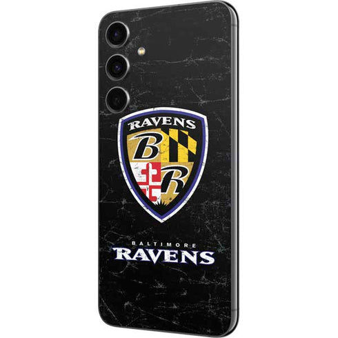 NFL Baltimore Ravens - Alternate Distressed Galaxy S23 FE Skin