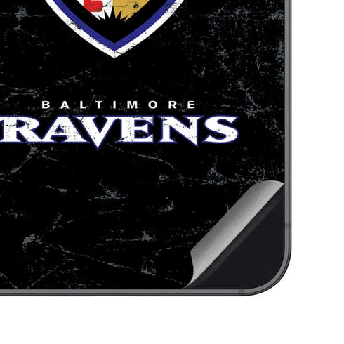 NFL Baltimore Ravens - Alternate Distressed Galaxy S23 FE Skin