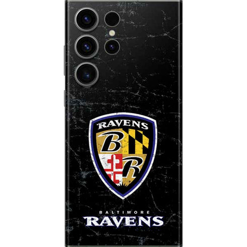NFL Baltimore Ravens - Alternate Distressed Galaxy S23 Ultra Skin