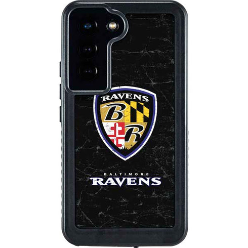 NFL Baltimore Ravens - Alternate Distressed Galaxy S23 Waterproof Case