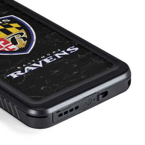 NFL Baltimore Ravens - Alternate Distressed Galaxy S23 Waterproof Case