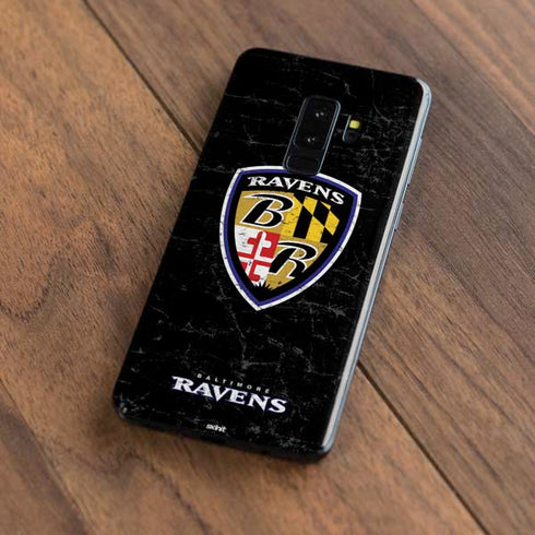 NFL Baltimore Ravens - Alternate Distressed Galaxy S9 Plus Skin