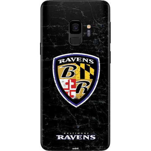 NFL Baltimore Ravens - Alternate Distressed Galaxy S9 Skin