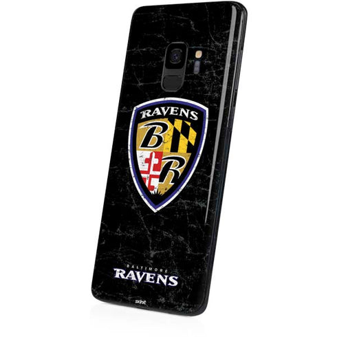 NFL Baltimore Ravens - Alternate Distressed Galaxy S9 Skin
